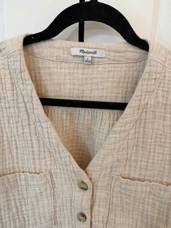 Madewell Lightspun Cardigan Top in Oatmeal Melange Size Small - Picture 7 of 15